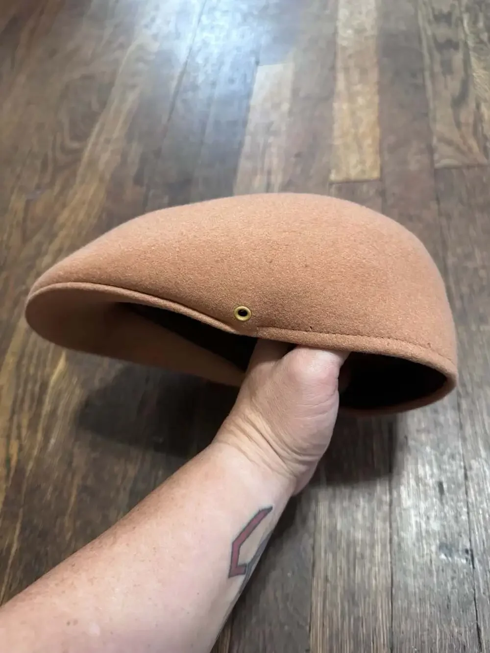 Vintage Wool Felt Structured Ivy Cap Newsboy Hat Made in U.S.A.